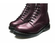 Solovair NPS Shoes Made in England 8 Eye Burgundy Gaucho Crazy Horse Derby Boot