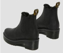 Dr. Martens Slip On Rometty FL Black Moldava Faux Fur