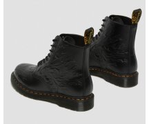 Dr. Martens 8 Loch 1460 Black Flames Polished Smooth