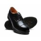Solovair NPS Shoes Made in England 3 Loch Black Hi-Shine Steel Toe Gibson Shoe Quernaht