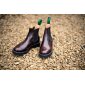 Solovair NPS Shoes Made in England Burgundy Hi-Shine Punched Dealer Chelsea Brogue Boot a