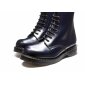 Solovair NPS Shoes Made in England 8 Loch Navy Hi-Shine Derby Boot