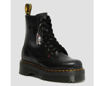 Dr. Martens 8 Eye Jadon Black Betty Boop Polished Smooth