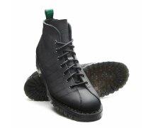 Solovair NPS Shoes Made in England 7 Loch Black Greasy Monkey Sports Boot