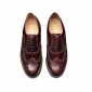 Solovair NPS Shoes Made in England 5 Eye Burgundy Rub-Off Hi-Shine English Brogue Shoe