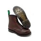 Solovair NPS Shoes Made in England 8 Loch Dark Burgundy Waxy Steel Derby Boot