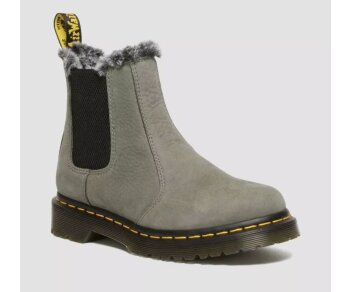 Dr. Martens Slip On 2976 Leonore Nickel Grey Milled Nubuck WP