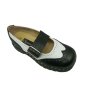 T.U.K. Mary Jane T1035 Anarchic Brogue Schwarz/Weiss 38